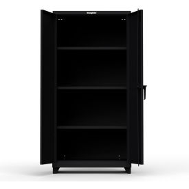 Strong Hold Products 36-243-L-RAL9005 Stronghold Industrial Storage Cabinet 36"W x 24"D x 75"H , Black image.