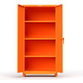 Strong Hold Products 36-243-L-RAL2009 Stronghold Industrial Storage Cabinet 36"W x 24"D x 75"H , Orange image.