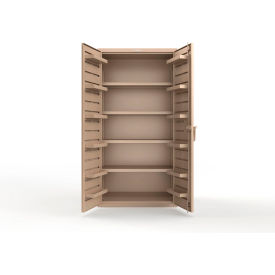 Strong Hold® Extra Heavy Duty Cabinet without Legs 12 Door Pans 36"W x 24"D x 72"H Beige