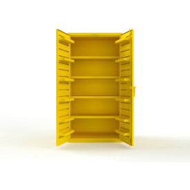 Strong Hold® Extra Heavy Duty Cabinet without Legs 12 Door Pans 36"W x 24"D x 72"H Yellow