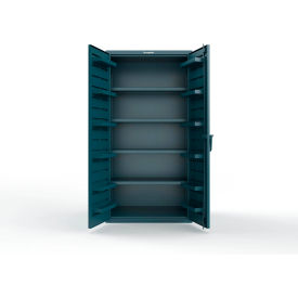 Strong Hold® Extra Heavy Duty Cabinet without Legs 12 Door Pans 36"W x 24"D x 72"H Blue