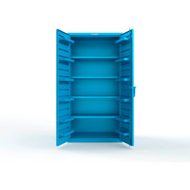Strong Hold® Extra Heavy Duty Cabinet without Legs 12 Door Pans 36"W x 24"D x 72"HLight Blue