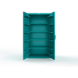 Strong Hold® Extra Heavy Duty Cabinet without Legs 12 Door Pans 36"W x 24"D x 72"H Teal