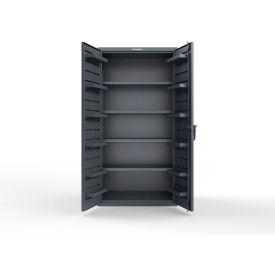 Strong Hold® Extra Heavy Duty Cabinet without Legs 12 Door Pans 36"W x 24"D x 72"H Dark Gray