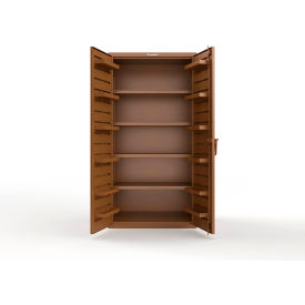 Strong Hold® Extra Heavy Duty Cabinet without Legs 12 Door Pans 36"W x 24"D x 72"H Brown
