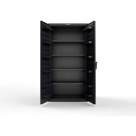 Strong Hold® Extra Heavy Duty Cabinet without Legs 12 Door Pans 36"W x 24"D x 72"H Black