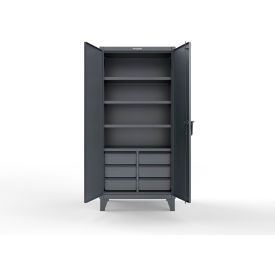 Strong Hold® Extreme Duty Cabinet w/6 Half-Width Drawers 36"W x 24"D x 78"H Dark Gray 