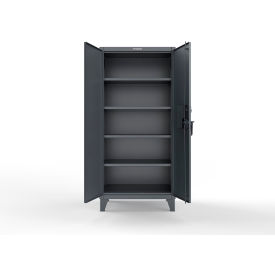 Strong Hold® Extreme Duty Cabinet w/SecuRam ProLogic L22 Lock 36"W x 24"D x 78"H Dark Gray 