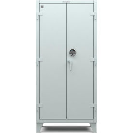 Strong Hold Products 36-244-AT-RAL7037 Strong Hold Cabinet with Electronic Lock with Digital Screen 36"W x 24"D x 78"H, Light Gray image.