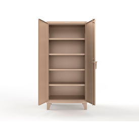 Strong Hold® Extreme Duty Cabinet w/3 Shelves CompX Regulator Lock 36"W x 24"D x 78"H Beige 