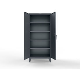 Strong Hold® Extreme Duty Cabinet w/3 Shelves CompX Regulator Lock 36"W x 24"D x 78"H Gray 