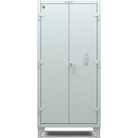 Strong Hold Products 36-244-EK-RAL7037 Strong Hold Cabinet with Keyless Entry Lock 36"W x 24"D x 78"H, Light Gray image.