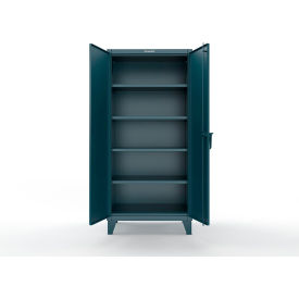 Strong Hold® Extreme Duty Cabinet with 4 Shelves 36"W x 24"D x 78"H Blue 