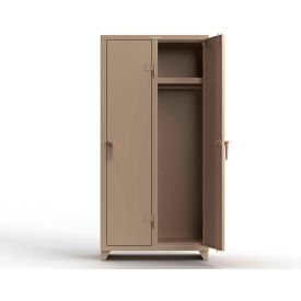 Strong Hold® 1-Tier 2 Door Extra Heavy Duty Locker 36"W x 18"D x 75"H Beige Assembled 