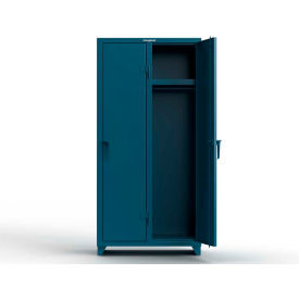 Strong Hold® 1-Tier 2 Door Extra Heavy Duty Locker 36"W x 18"D x 75"H Blue Assembled 