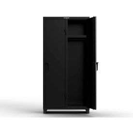 Strong Hold® 1-Tier 2 Door Extra Heavy Duty Locker 36"W x 18"D x 75"H Black Assembled 