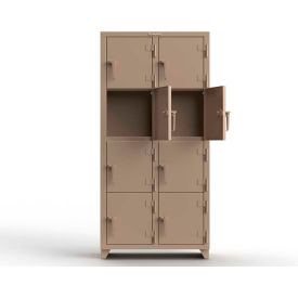 Strong Hold® 4-Tier 8 Door Extra Heavy Duty Locker 36"W x 18"D x 75"H Beige Assembled 
