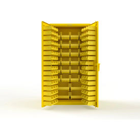 Strong Hold® Extra Heavy Duty Cabinet without Legs 122 Yellow Bins 36"W x 24"D x 72"H Yellow