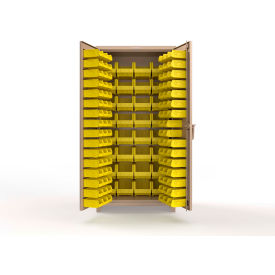 Strong Hold® Extreme Duty All Bin Cabinet 126 Bins 36"W x 24"D x 75"H Beige 