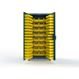Strong Hold® Extreme Duty All Bin Cabinet 126 Bins 36"W x 24"D x 75"H Blue 