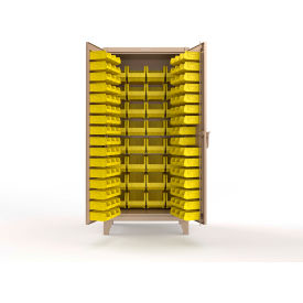 Strong Hold® Extreme Duty All Bin Cabinet 126 Bins 36"W x 24"D x 78"H Beige 