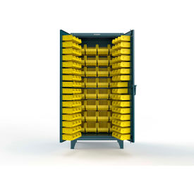 Strong Hold® Extreme Duty All Bin Cabinet 126 Bins 36"W x 24"D x 78"H Blue 