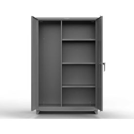Strong Hold Products 36-BC-243-L-RAL7024 Stronghold Industrial Broom Cabinet 36"W x 24"D x 75"H , Dark Gray image.