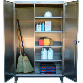 Strong Hold Products 36-BC-244-SS Strong Hold® Heavy Duty Closet Cabinet 36-BC-244-SS - Stainless Steel 36 x 24 x 78 image.