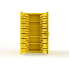 Strong Hold® Extra Heavy Duty Cabinet without Legs 94 Yellow Bins 36"W x 24"D x 72"H Yellow