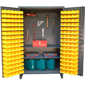 Strong Hold Products 36-BSPB-242 Strong Hold Upright Tool Storage Cabinet with 94 Bins 36-BSPB-242 - 36"W x 24"D x 78"H image.