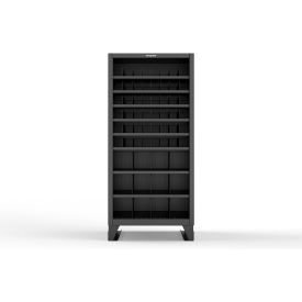 Strong Hold® Extreme Duty Metal Bin Storage Shelving Unit 36"W x 36"D x 78"H Black 
