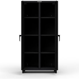 Strong Hold Products 36-DS-246-L-RAL9005 Stronghold Double Shift Industrial Cabinet 36"W x 24"D x 75"H, Black image.
