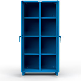 Strong Hold Products 36-DS-246-L-RAL5001 Stronghold Double Shift Industrial Cabinet 36"W x 24"D x 75"H , Blue image.