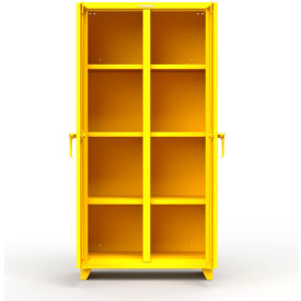 Strong Hold Products 36-DS-246-L-RAL1021 Stronghold Double Shift Industrial Cabinet 36"W x 24"D x 75"H , Yellow image.