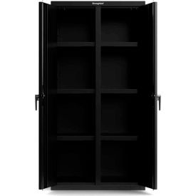 Strong Hold Products 36-DS-246-P StrongHold® Heavy-Duty 18 Ga. Double Shift Cabinet, 6 Shelves, 36"W x 24"D x 72"H image.
