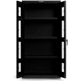 Strong Hold Products 36-LD-243-P StrongHold® Heavy-Duty 18 Ga. Clearview Cabinet, 3 Shelves, 36"W x 24"D x 72"H image.