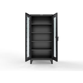 Strong Hold® Clearview Cabinet w/ CompX 150 Lock 36"W x 24"D x 78"H Black 