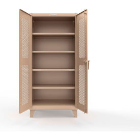Strong Hold® Extreme Duty Cabinet With SecuRam ScanLogic Smart Lock 36"Wx 24"D x 78"H Beige 