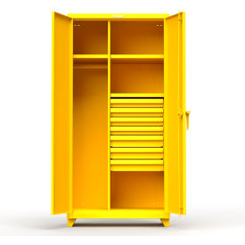 Strong Hold Products 36-W-243-7DB-L-RAL1021 Stronghold Industrial Uniform Cabinet with 7 Drawers 36"W x 24"D x 75"H , Yellow image.