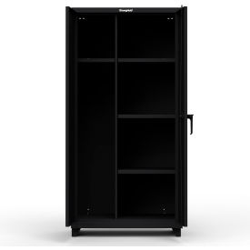 Strong Hold Products 36-W-244-L-RAL9005 Stronghold Industrial Uniform Cabinet with 4 Shelves 36"W x 24"D x 75"H , Black image.