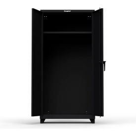 Strong Hold Products 36-WR-241-L-RAL9005 Stronghold Industrial Uniform Cabinet with Full Width Rod 36"W x 24"D x 75"H, Black image.