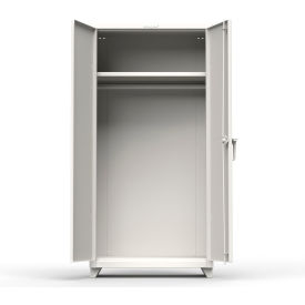 Strong Hold Products 36-WR-241-L-RAL9003 Stronghold Industrial Uniform Cabinet with Full Width Rod 36"W x 24"D x 75"H , White image.
