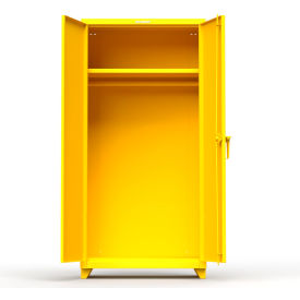 Strong Hold Products 36-WR-241-L-RAL1021 Stronghold Industrial Uniform Cabinet with Full Width Rod 36"W x 24"D x 75"H , Yellow image.