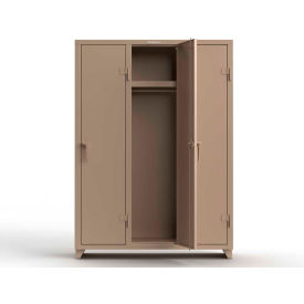 Strong Hold® 1-Tier 3 Door Extra Heavy Duty Locker 54"W x 18"D x 75"H Beige Assembled 