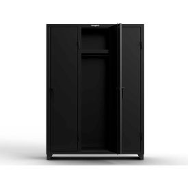 Strong Hold® 1-Tier 3 Door Extra Heavy Duty Locker 54"W x 18"D x 75"H Black Assembled 