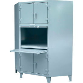 Strong Hold® Extreme Duty Corner Cabinet with 2 48"W x 24"D x 78"H Beige 