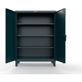 Strong Hold® Extreme Duty Cabinet with 3 Shelves 48"W x 24"D x 66"H Blue 