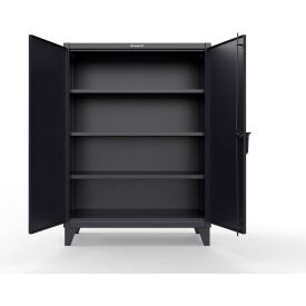 Strong Hold® Extreme Duty Cabinet with 3 Shelves 48"W x 24"D x 66"H Black 