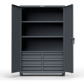 Strong Hold Products 46-243-6/5DB-L-RAL7024 Stronghold Industrial Cabinet with 6 Drawers 48"W x 24"D x 75"H , Dark Gray image.