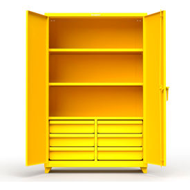 Strong Hold Products 46-243-6/5DB-L-RAL1021 Stronghold Industrial Cabinet with 6 Drawers 48"W x 24"D x 75"H , Yellow image.